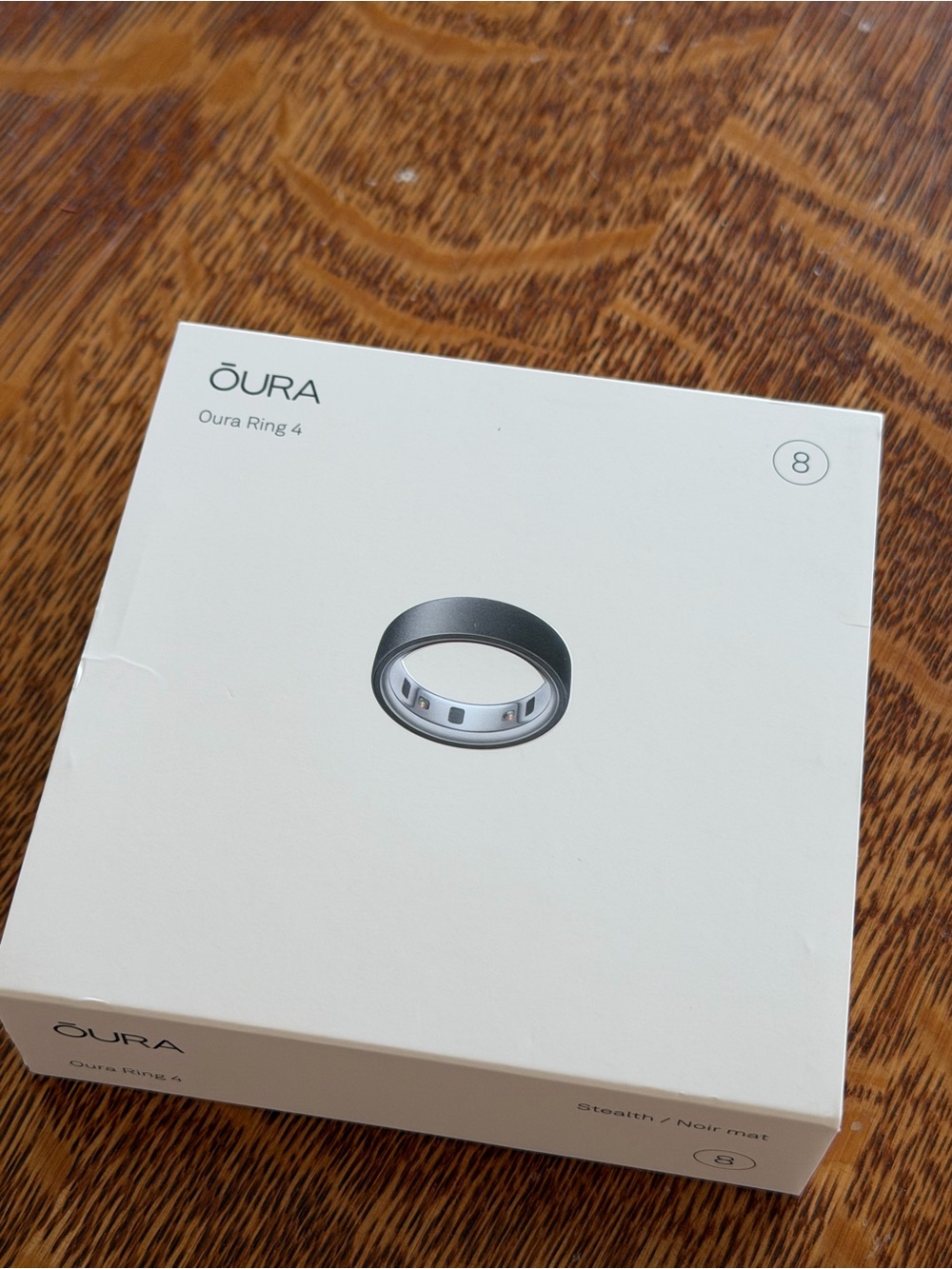Oura Ring 4 — Stealth size 8